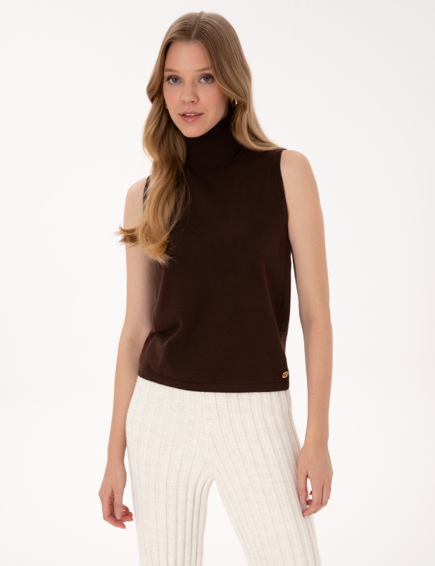 Топ трикотажный с воротником-стойка - G022SZ0TK0DERRA_B Кофта жен. (VR029, XL)