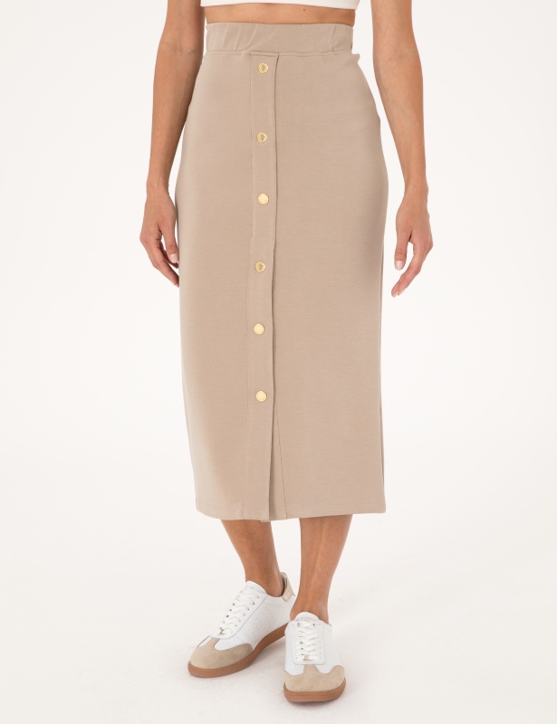 Юбка миди с декоративными пуговицами - G022SZ0OE0BEPLA_E Юбка жен. (VR085, M)