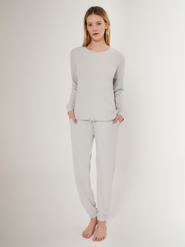 Теплая пижама со штанами и кофтой - G022SZ0HFTKMPC8731_S Костюм дом. жен. Бельевое изделие (VR024, M)