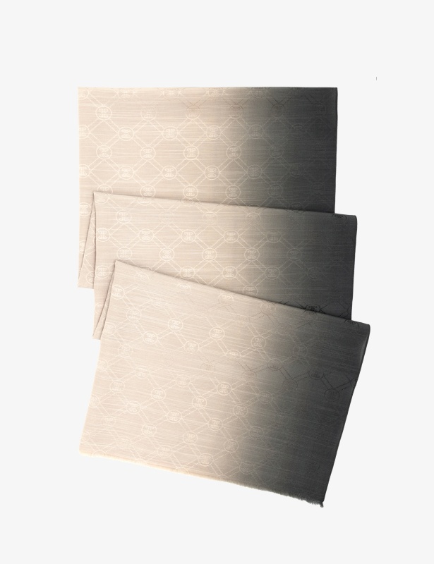 Шарф с узором из смеси шелка и хлопка - A022SZ093SALKUBBEY_DEGRADE Шарф жен. (VR006)