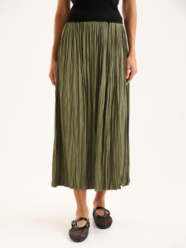 Юбка миди из жатой ткани - G022SZ0980BESSA Юбка жен. (VR027, 36)