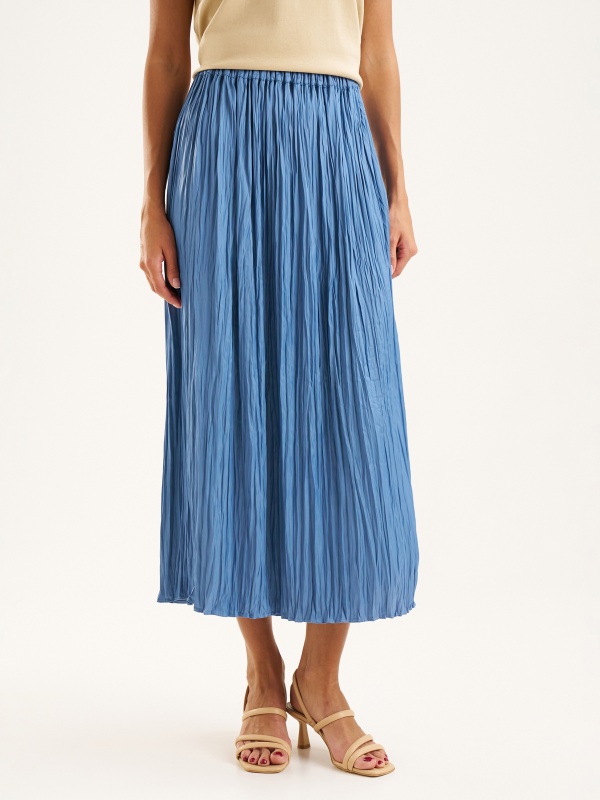 Юбка миди из жатой ткани - G022SZ0980BESSA Юбка жен. (VR028, 34)