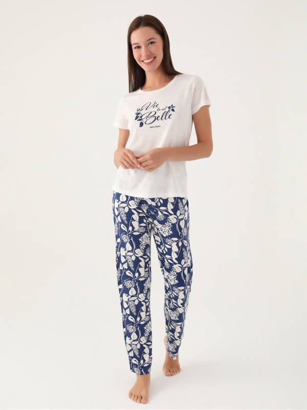 Пижама со штанами и футболкой - G022SZ0HFP028808_IY24 Костюм дом. жен. Бельевое изделие (VR071, L)
