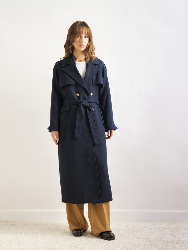 Пальто двубортное с добавлением шерсти - G022SZ0KS0METAS Куртка жен. (VR033, 42)