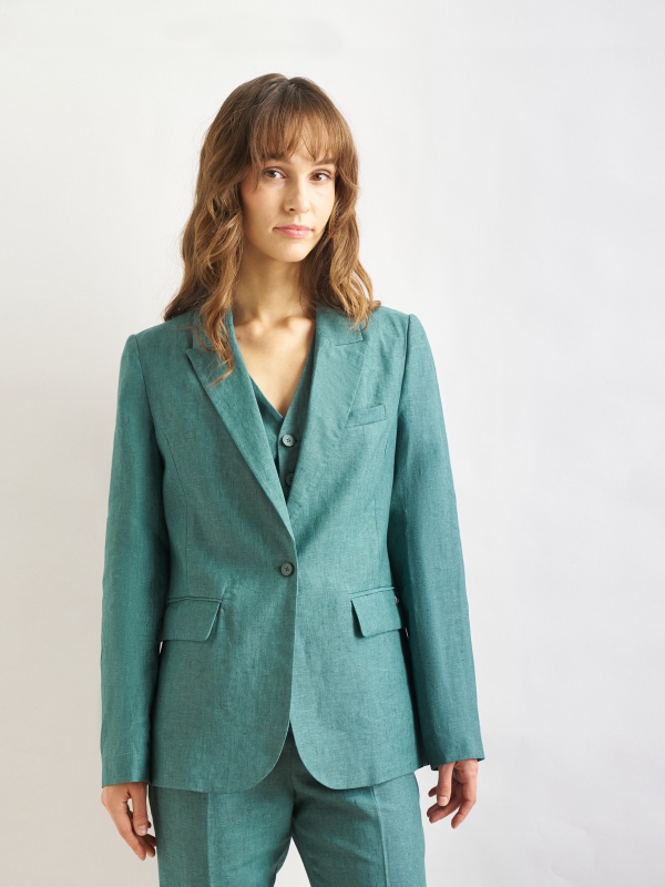 Пиджак льняной однобортный - G022SZ0020C-MALONE-R Пиджак жен. (VR054, 36)