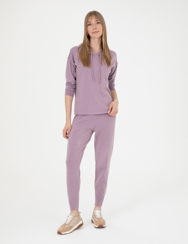 Брюки трикотажные зауженные - G022SZ0TP0ADEN-P Брюки спорт. жен. (VR231, XL)