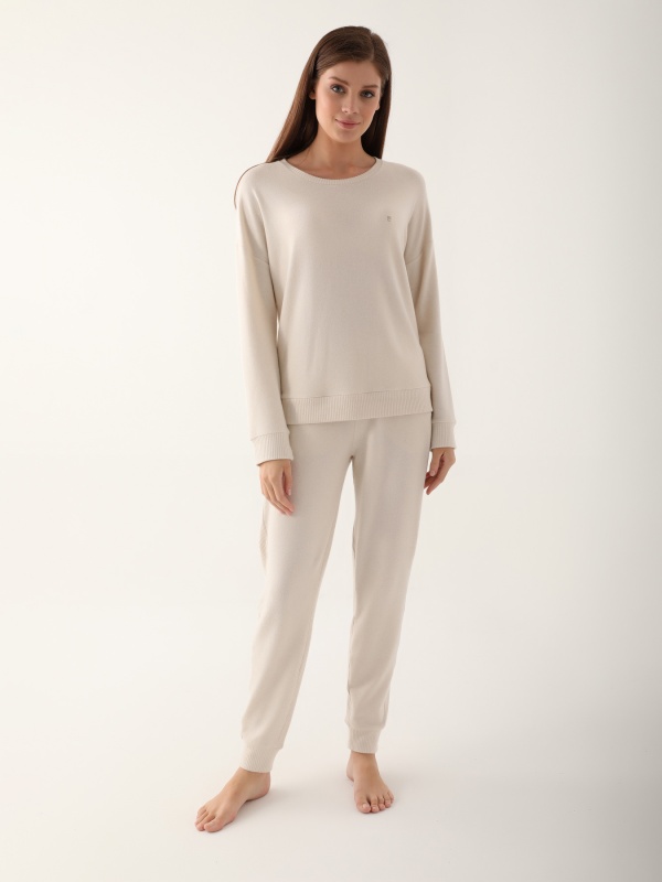 Теплая пижама со штанами и кофтой - G022SZ0HFTKMPC8752_S Костюм дом. жен. Бельевое изделие (VR071, M)