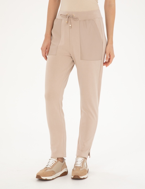 Брюки спортивные на кулиске зауженные - G022SZ0OP0LOSA-P Брюки спорт. жен. (VR011, 2XS)