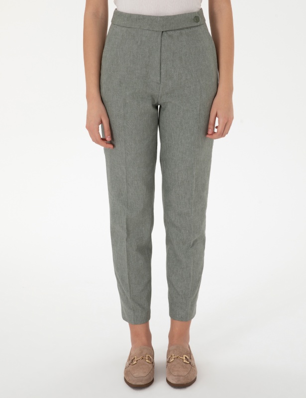 Брюки с добавлением льна зауженные - G022SZ0030GRATA_P Брюки жен. (VR027, 38)