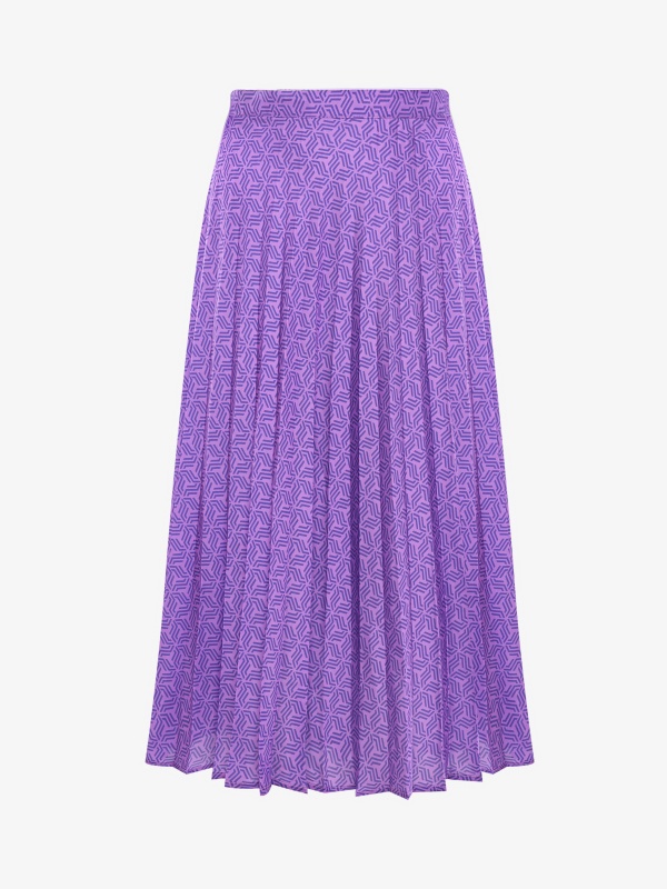 Юбка-плиссе миди с геометрическим узором - G022SZ0980KAREL-E Юбка жен. (VR037, 38)