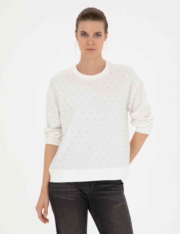 Свитшот со стразами - G022SZ0820LAVI Толстовка жен. (VR019, S)