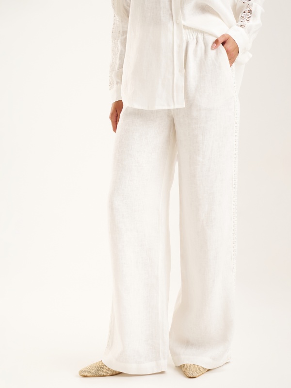 Брюки льняные на кулиске - G022SZ0780MUSO_P Брюки жен. (VR013, 36)