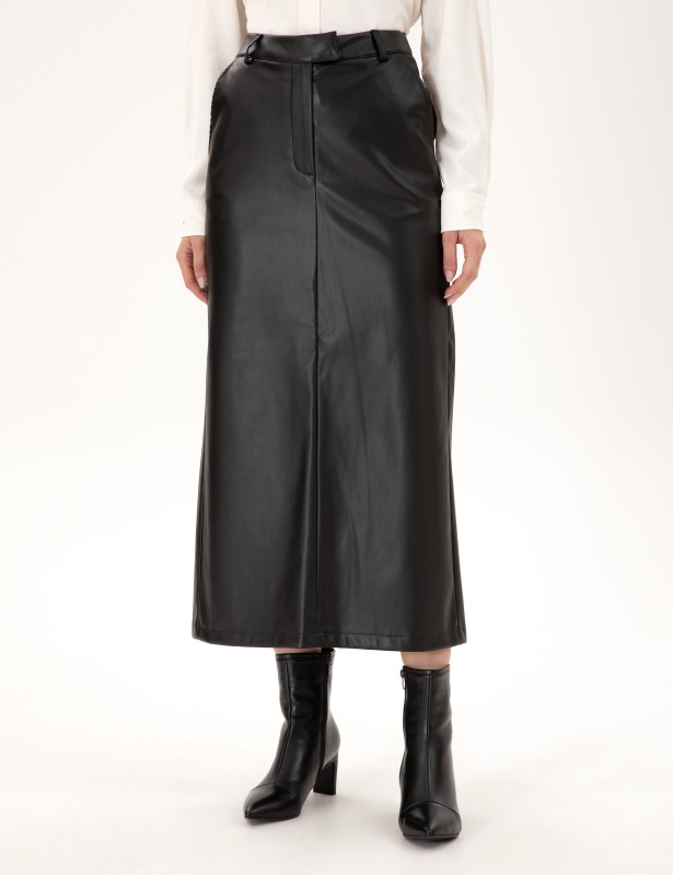 Юбка миди из экокожи - G022SZ0980SAYE Юбка жен. (VR046, 34)