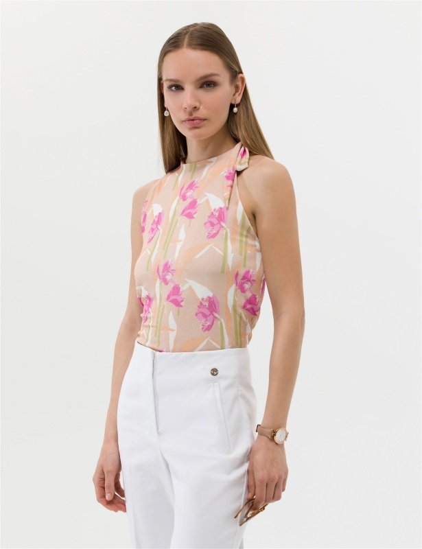 Топ с декоративным узлом - G022SZ0110PENDRA-B Футболка жен. (VR233, L)