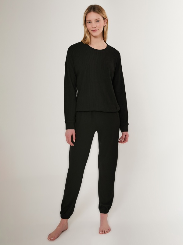 Теплая пижама со штанами и кофтой - G022SZ0HFTKMPC8731_S Костюм дом. жен. Бельевое изделие (VR046, S)