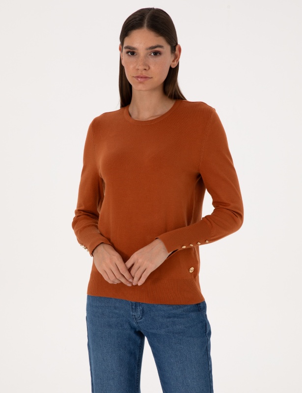 Джемпер с декоративными пуговицами - G022SZ0TK0DADA_25K Кофта жен. (VR191, M)