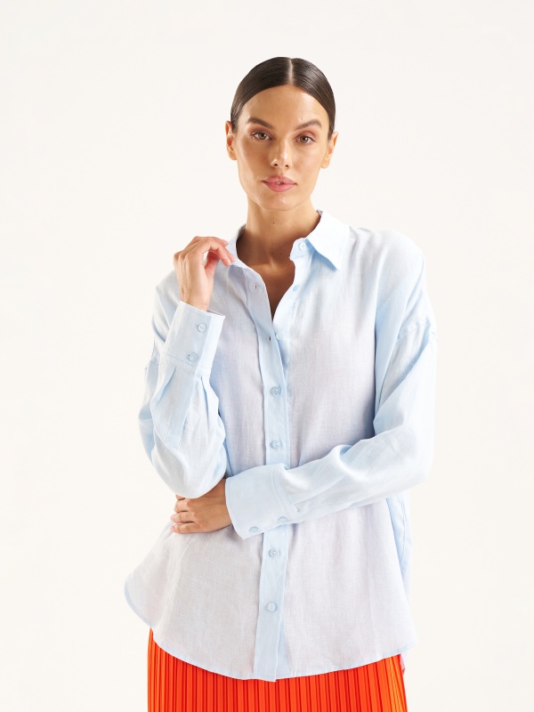 Рубашка льняная оверсайз - G022SZ0040KETO_G Сорочка жен. (VR003, 36)