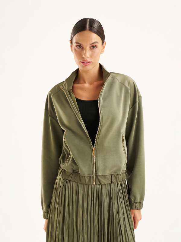 Толстовка без капюшона на молнии - G022SZ0820LETA_H Толстовка жен. (VR027, XL)