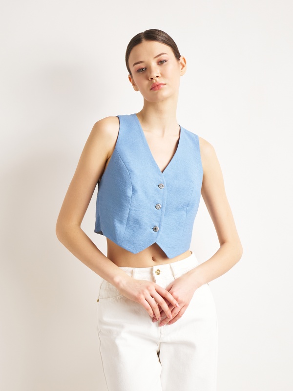 Жилет классический с декоративной деталью - G022SZ0100DINA-Y Жилет жен. (VR028, 40)