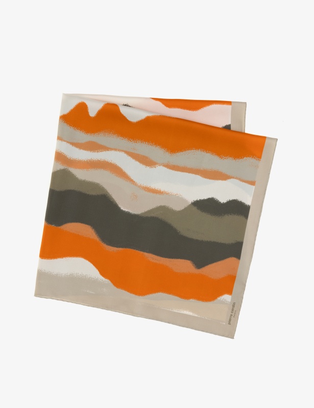 Платок шелковый с принтом - A022SZ09393UCHAMI Шарф жен. (VR027)