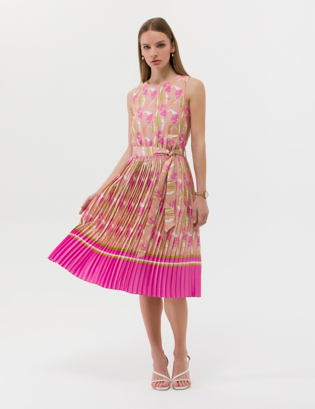 Платье миди с плиссированной юбкой - G022SZ0320VANY023Y Платье жен. (VR023, 38)