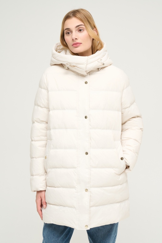 Пуховик стеганый со съемным капюшоном - G022SZ0KS0NATURAL023K-R Куртка жен. (VR049, 38)