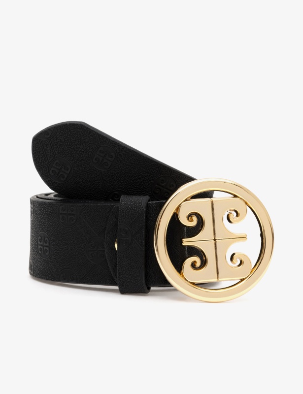 Ремень из экокожи с логотипом - A022SZ016DNMIY24_K132 Ремень жен. (VR046, 110)