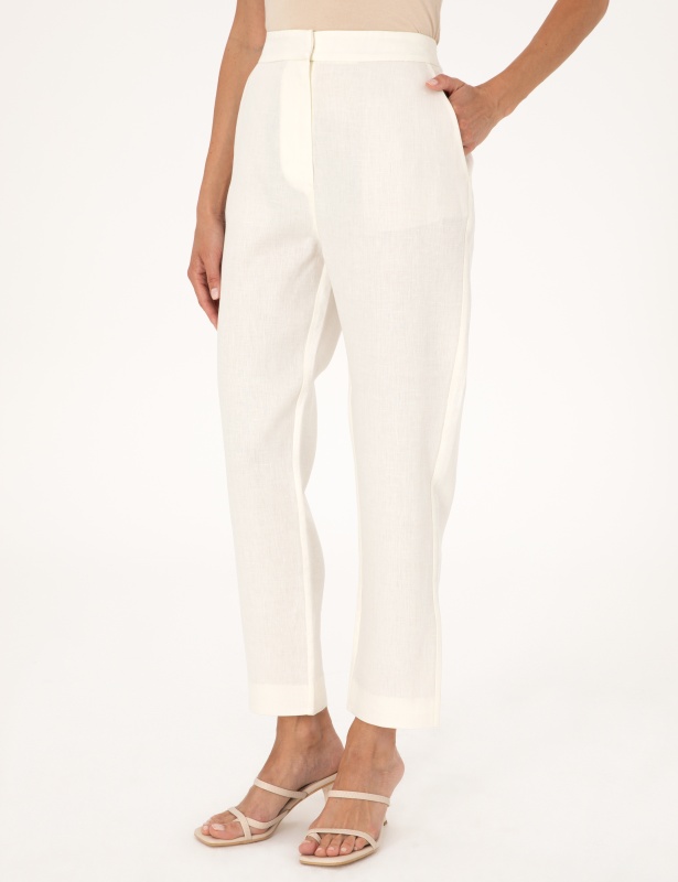 Брюки льняные укороченные - G022SZ0030LATOM_P Брюки жен. (VR019, 44)