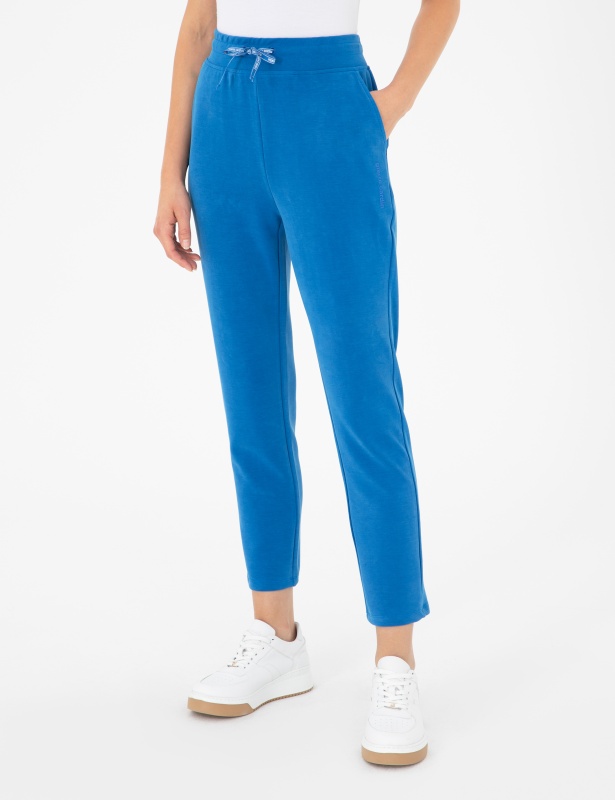 Брюки спортивные на кулиске зауженные - G022SZ0OP0HODO_P Брюки спорт. жен. (VR045, XS)