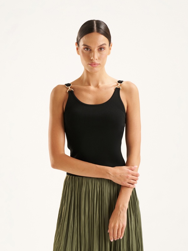 Топ с декоративной деталью - G022SZ0TK0ZEBI Кофта жен. (VR046, M)