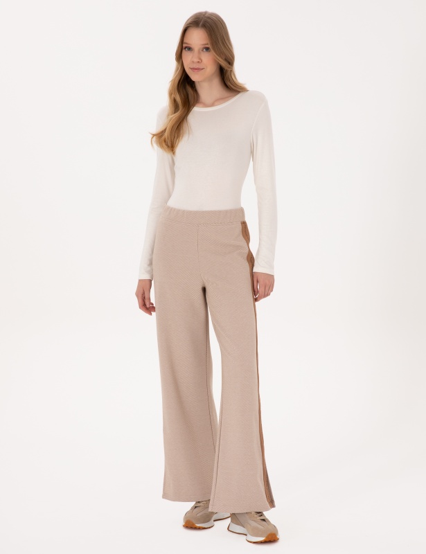 Брюки спортивные-клеш с разрезами - G022SZ0OP0GONA_P Брюки спорт. жен. (VR015, L)