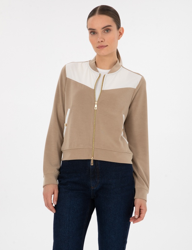 Толстовка без капюшона на молнии - G022SZ0820JATE_H Толстовка жен. (VR011, L)