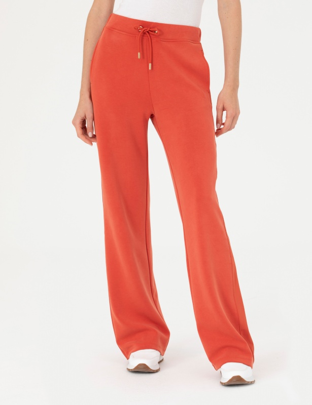 Брюки спортивные на кулиске прямые - 