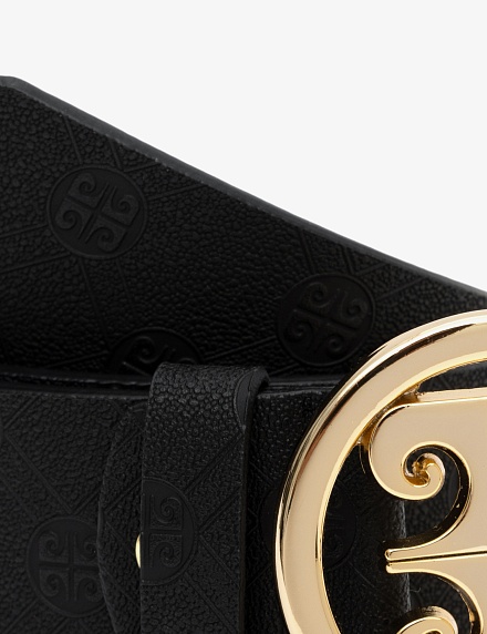 Ремень из экокожи с логотипом - A022SZ016DNMIY24_K132 Ремень жен. (VR046, 110)