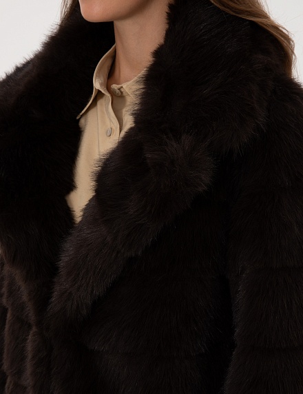 Полушубок из экомеха - G022SZ0MS0ELITE Куртка жен. (VR029, 38)