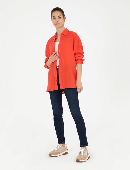 Рубашка из смеси льна и хлопка свободная - G022SZ0040KETO Сорочка жен. (VR239, 36)
