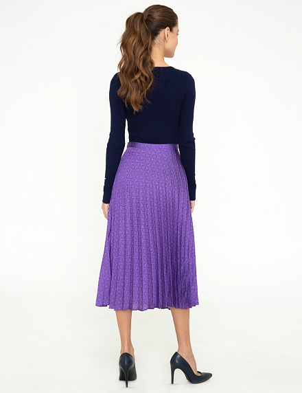 Юбка-плиссе миди с геометрическим узором - G022SZ0980KAREL-E Юбка жен. (VR037, 38)