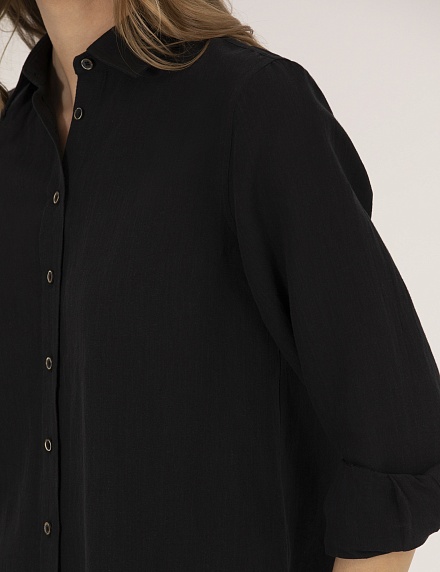 Рубашка из смеси льна и хлопка оверсайз - G022SZ0040KETO Сорочка жен. (VR046, 40)