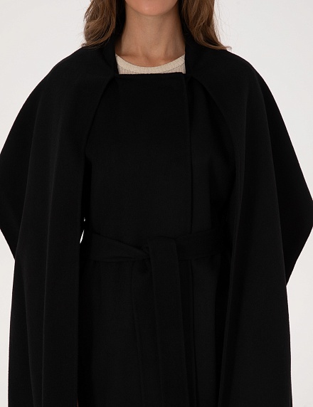 Пальто с несъемным шарфом из смесовой шерсти - G022SZ0KS0BENAL Пальто жен. (VR046, 34)