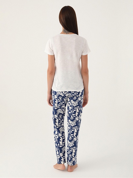 Пижама со штанами и футболкой - G022SZ0HFP028808_IY24 Костюм дом. жен. Бельевое изделие (VR071, S)