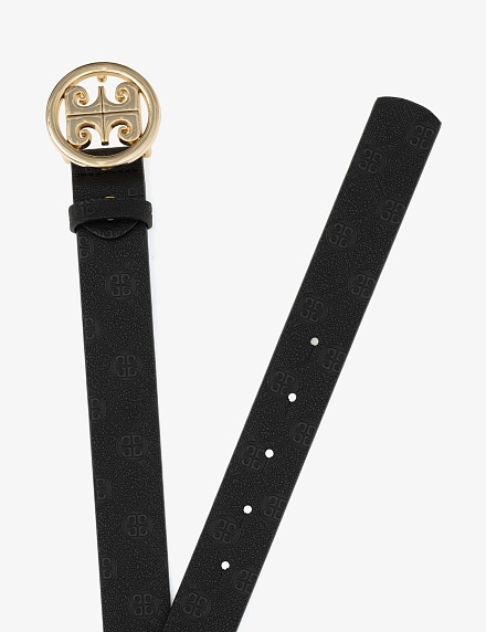 Ремень из экокожи с логотипом - A022SZ016KLSIY24_K100 Ремень жен. (VR046, 90)