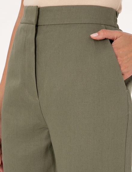 Брюки льняные укороченные - G022SZ0030LATOM_P Брюки жен. (VR027, 40)