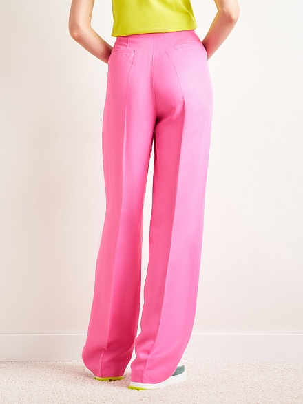 Брюки-палаццо с добавлением льна - 