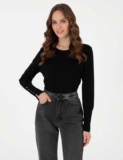 Джемпер с декоративными пуговицами - G022SZ0TK0DADA_25K Кофта жен. (VR046, XS)