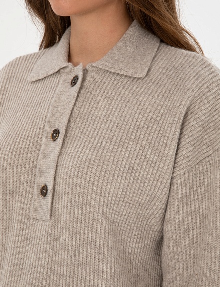 Свитер из шерсти с отложным воротником - G022SZ0TK0LUNI Кофта жен. (VR011, XS)