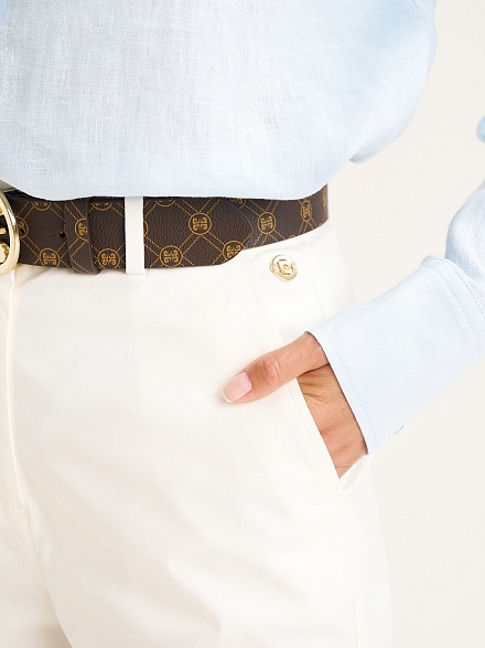 Брюки из лиоцелла прямые - G022SZ0780HOLLY Брюки жен. (VR013, 32)