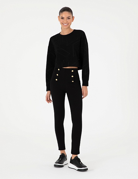 Свитшот укороченный с геометрическим узором - G022SZ0820JAYNE_S Толстовка жен. (VR046, M)