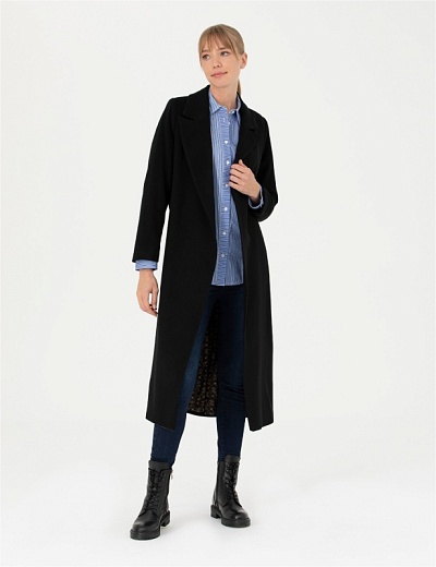 Пальто прямое с поясом на запах - G022SZ0KS0JETLA023K Куртка жен. (VR046, 38)