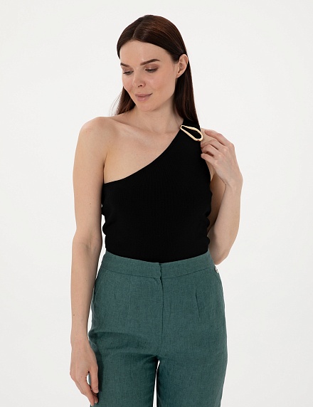 Топ на одно плечо с декоративной деталью - G022SZ0TK0KARPA Кофта жен. (VR046, XS)