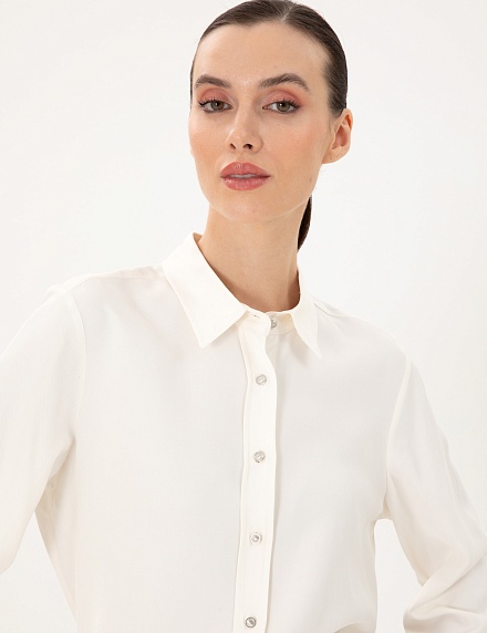 Рубашка с жемчужными пуговицами прямого кроя - G022SZ0040STELLA Сорочка жен. (VR019, 40)